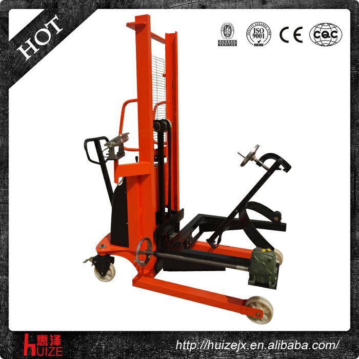 半電動稱重油桶車（夾鐵桶，手搖翻轉(zhuǎn)倒料）